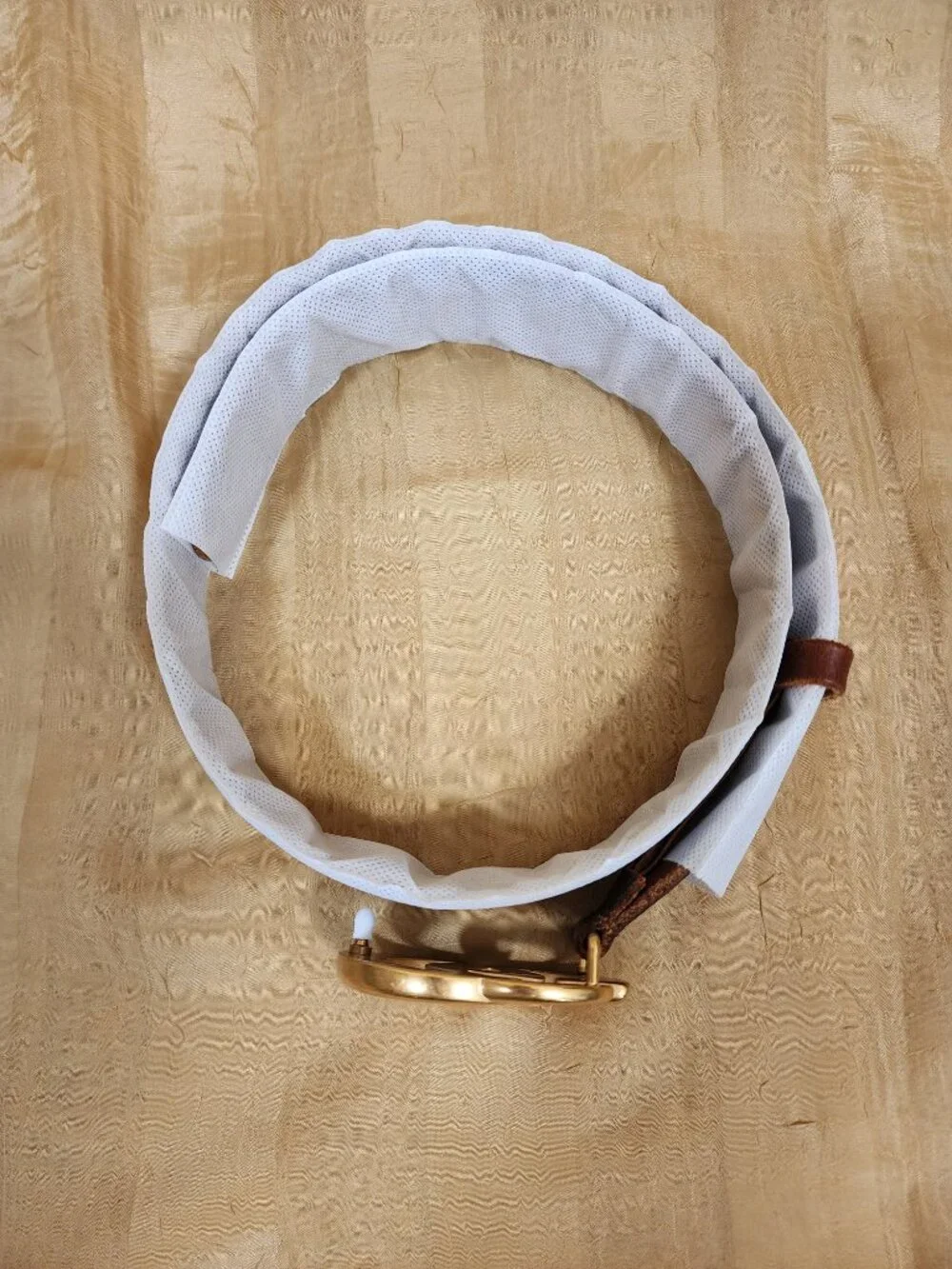 Authentic Gucci GG Marmont Wide Belt Brown Leather Size 80 / 32